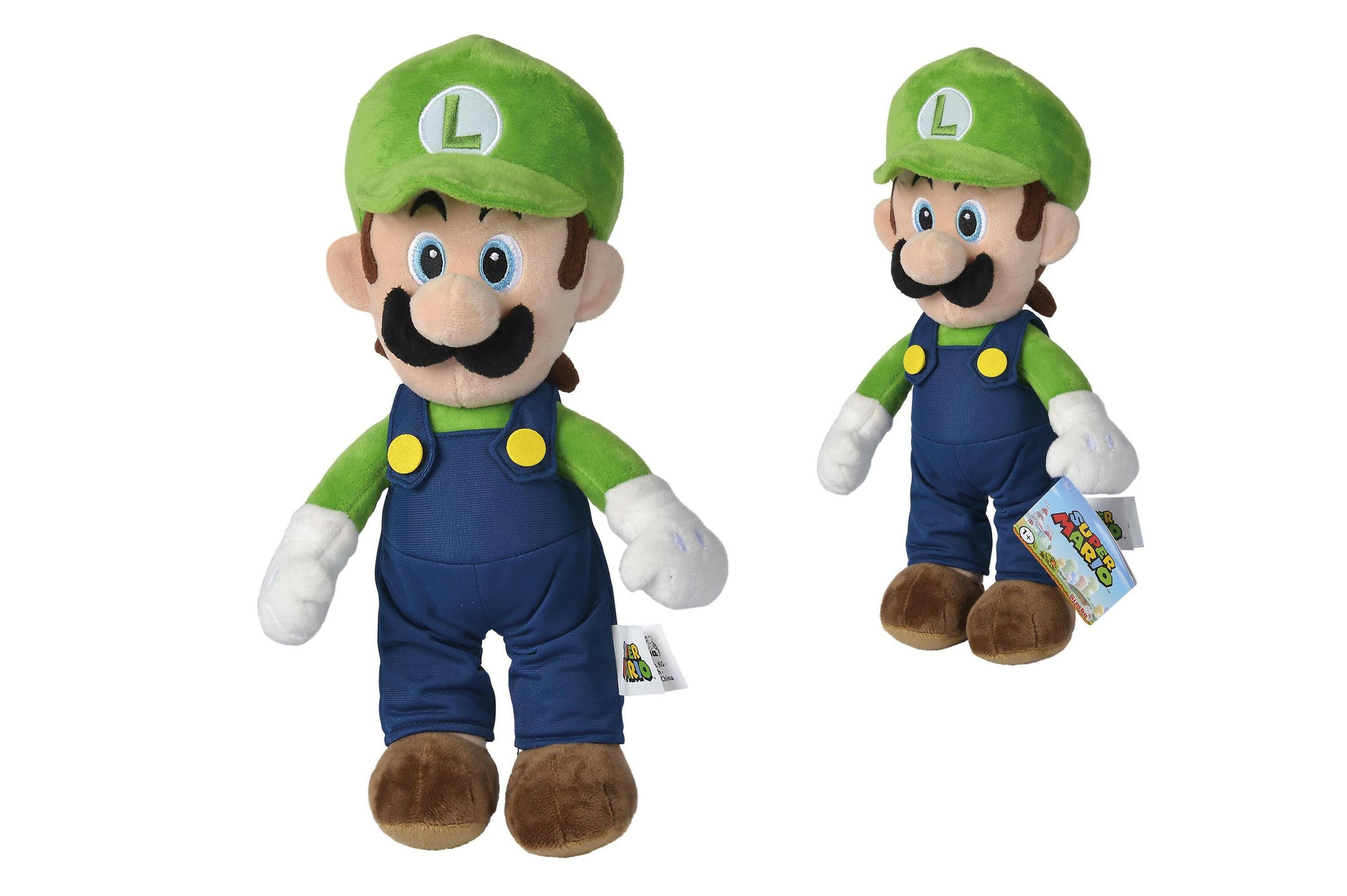Nintendo Luigi Plüschfigur, 30 cm, kuschelweich.
