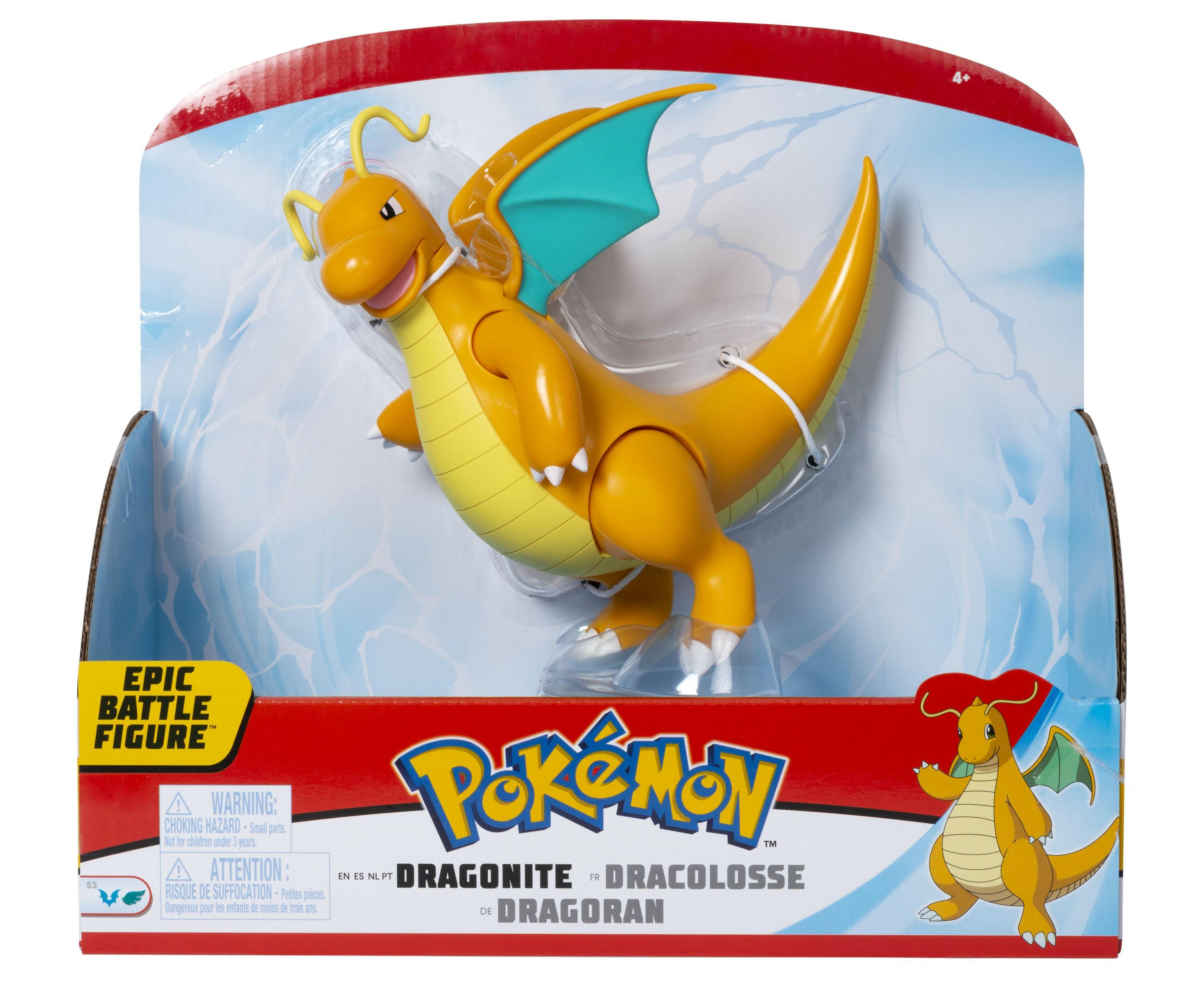Pokémon Dragoran 30 cm Epic Battle Figur, 7 bewegliche Teile.