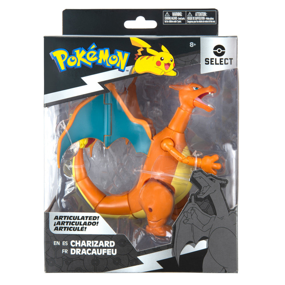 Jazwares Pokémon Glurak 15cm Select Figur - Hochdetaillierte, bewegliche Spielfigur