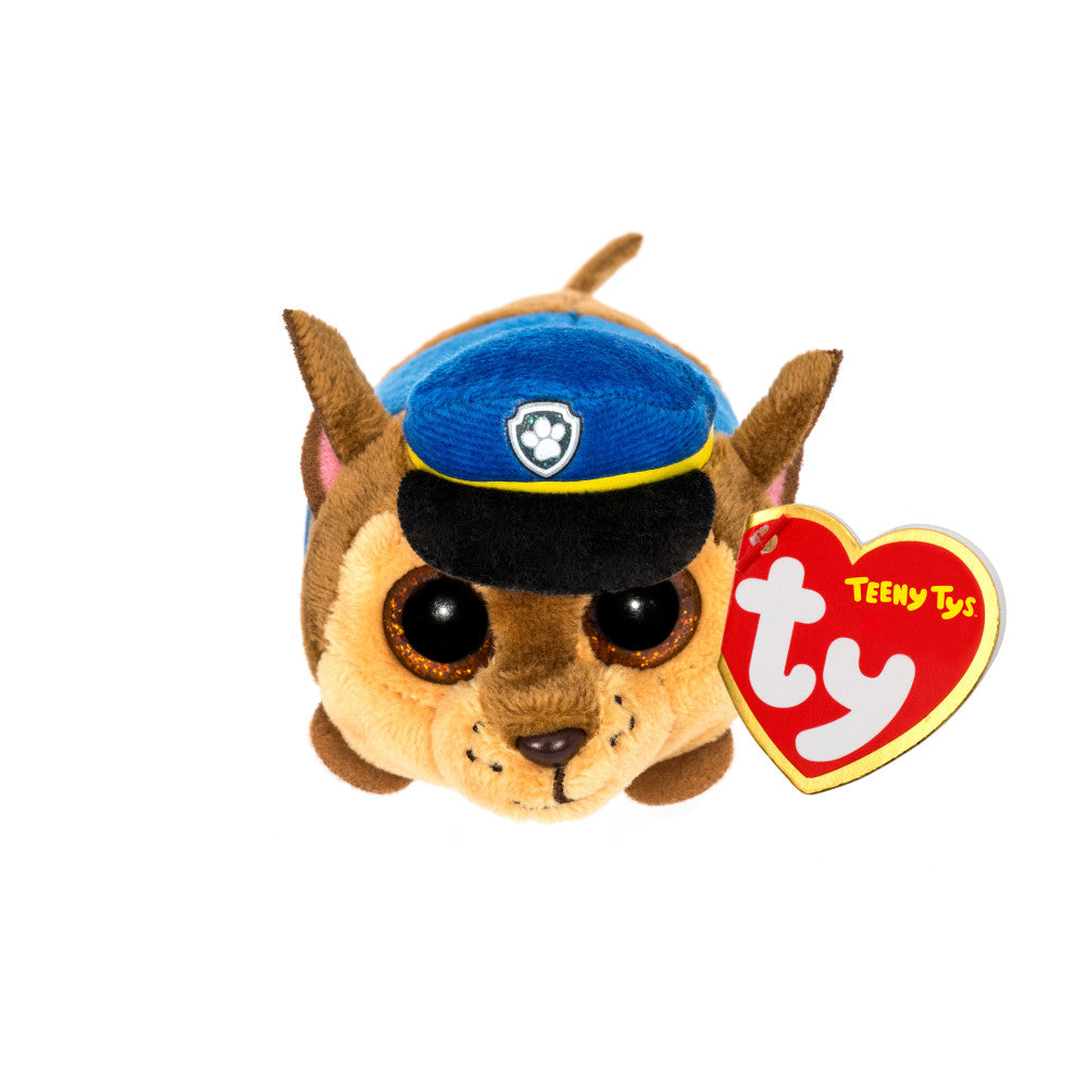 Paw Patrol Chase 10cm Teeny Ty Kuscheltier Spielzeug Glücksbringer Beanie Boos Augen hANDYCleaner Baby Geschenk