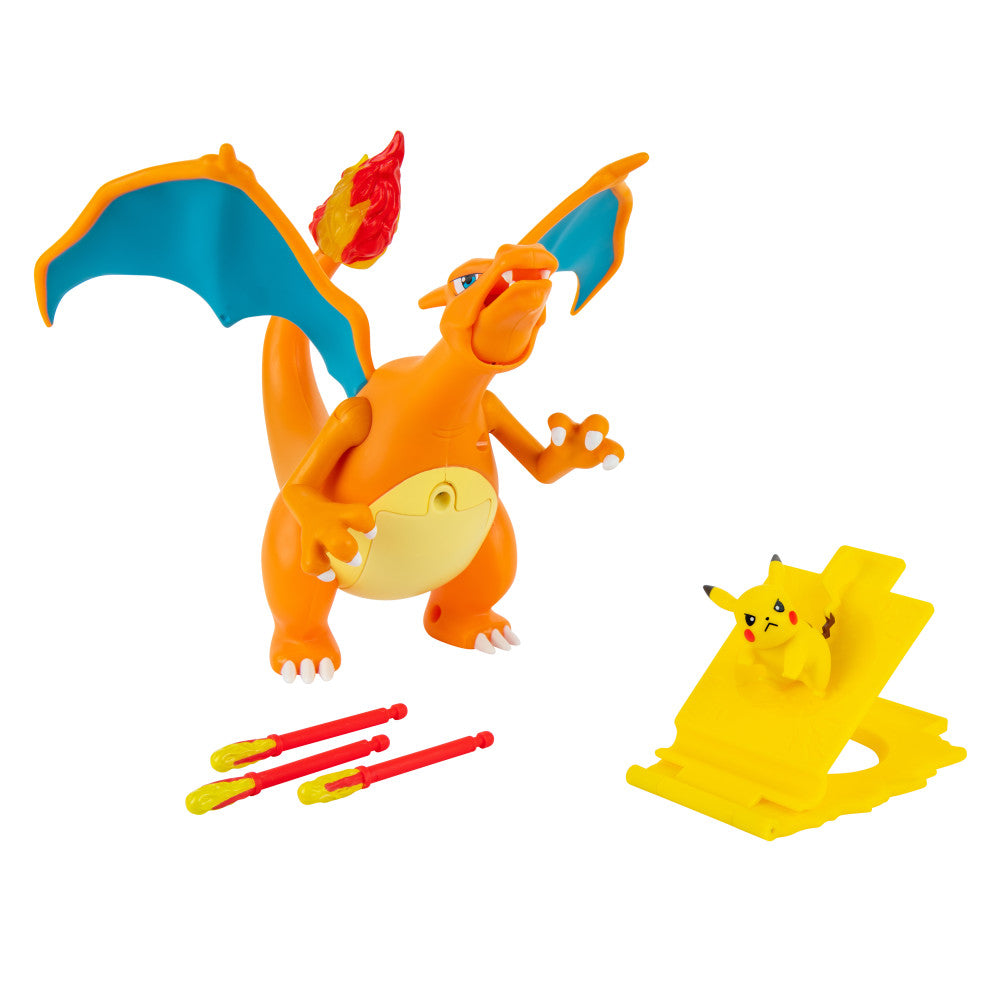 Pokemon Interaktive Deluxe Figur Glurak Feuer Flug 15cm Spielfigur - Offizielles Pokemon Produkt