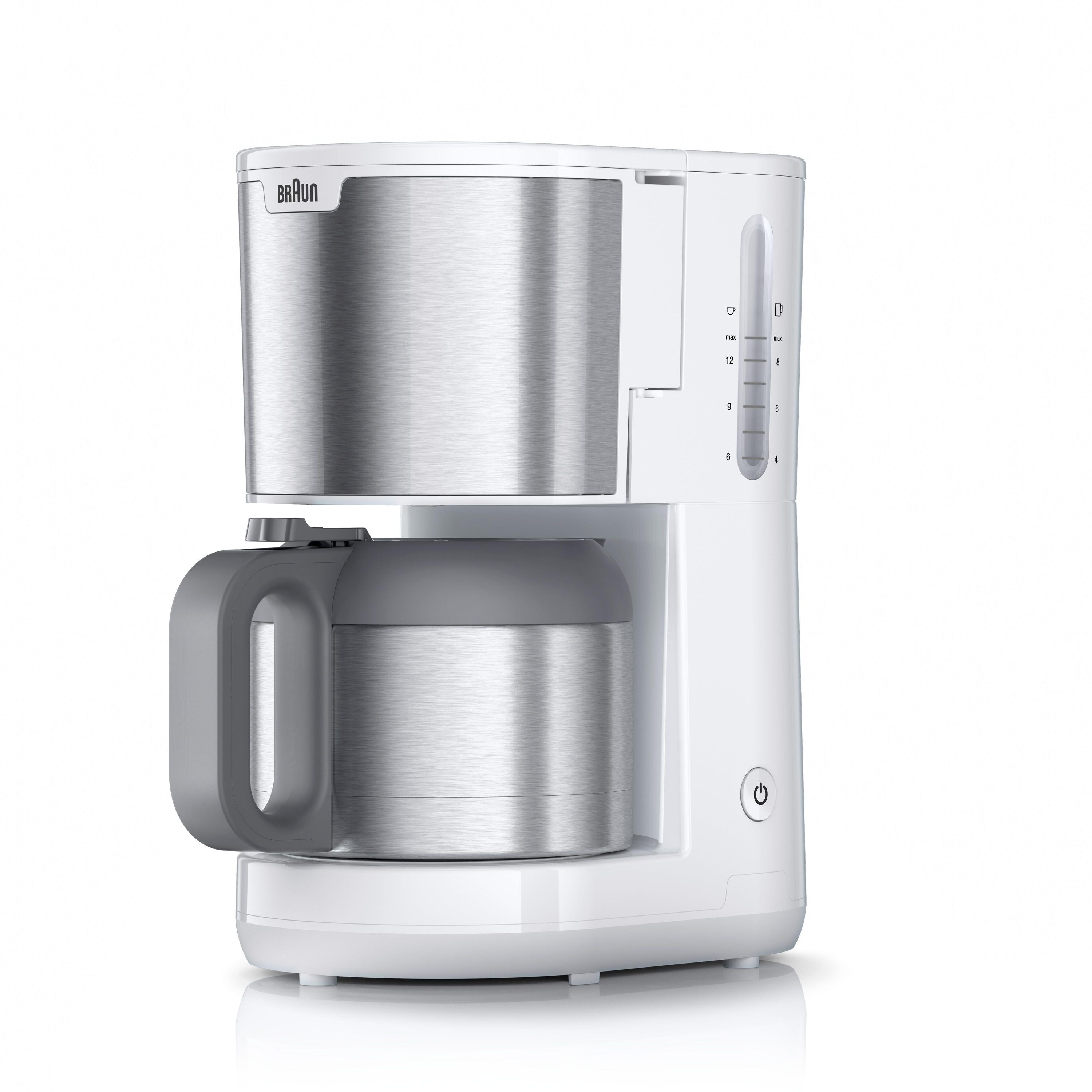 Braun KF1505 WH Filterkaffeemaschine 1,2L Thermo OptiBrew