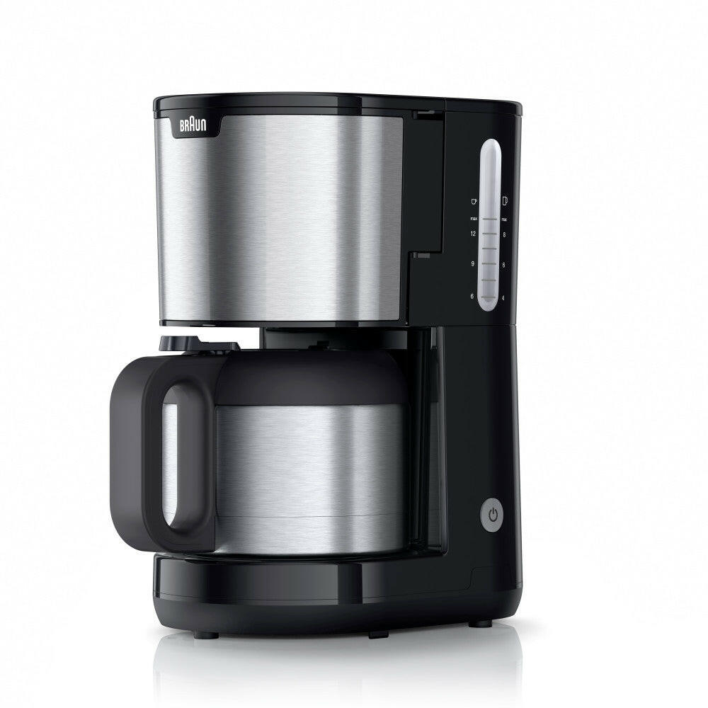 Braun KF1505 BK Kaffeemaschine, 1,2L Edelstahl, 9 Tassen.