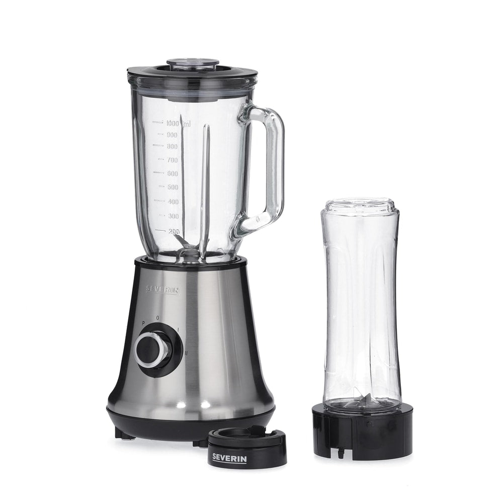 SEVERIN SM 3737 Smoothie Mix & Go Standmixer mit Trinkbehälter & Glas-Mixkrug