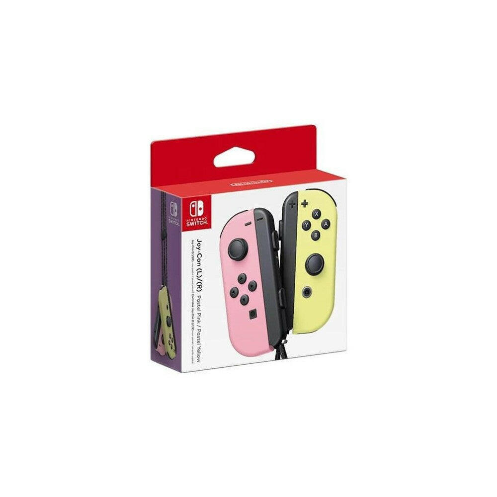 Nintendo Joy-Con 2er-Set in Pastell-Rosa & Gelb.