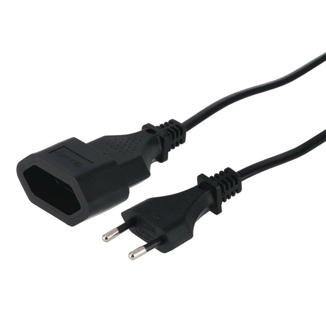 Hama Verlängerungskabel 3m Schwarz Eurostecker IP20.