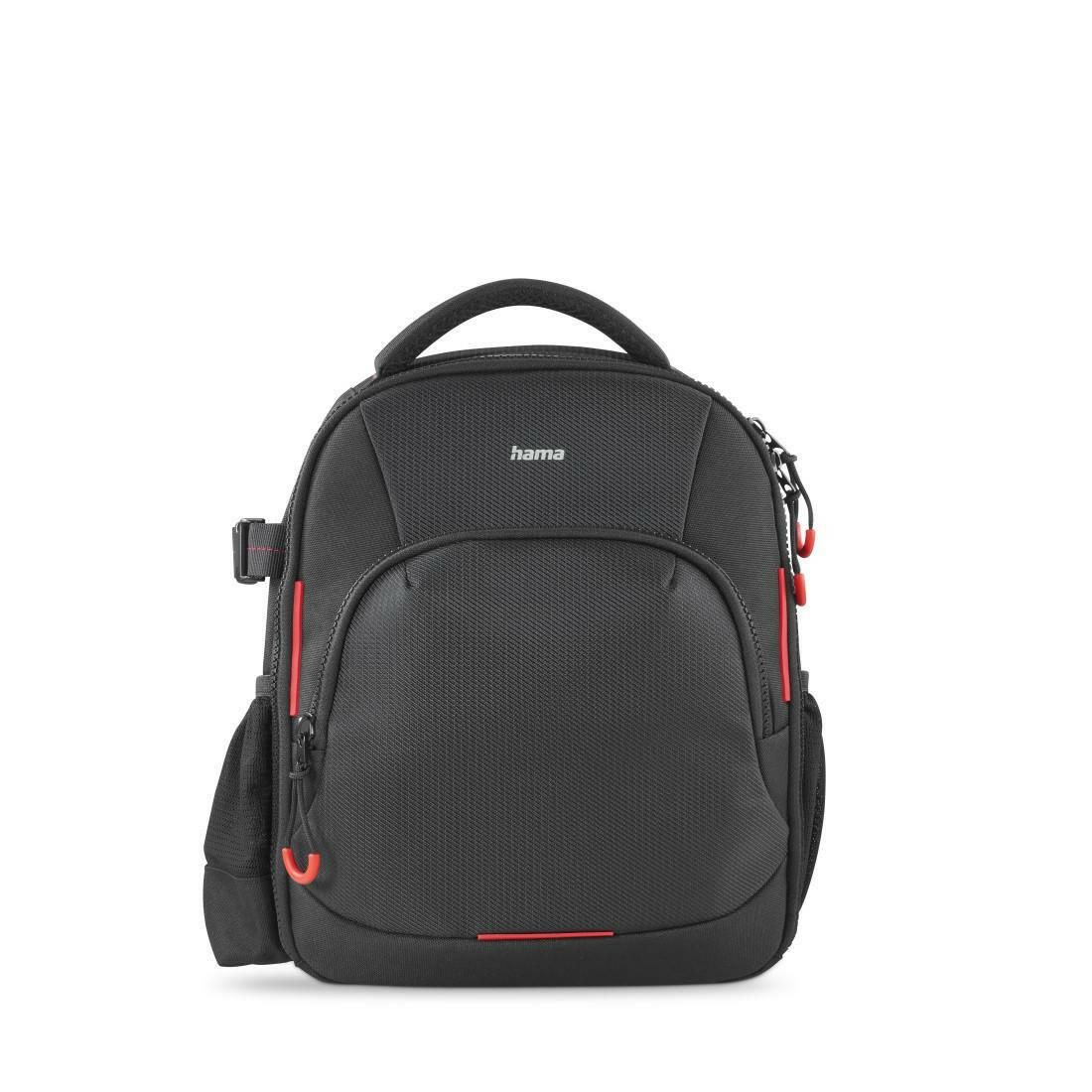 Hama Kamera-Rucksack Ohio 150, Schwarz/Rot, für Tablet bis.