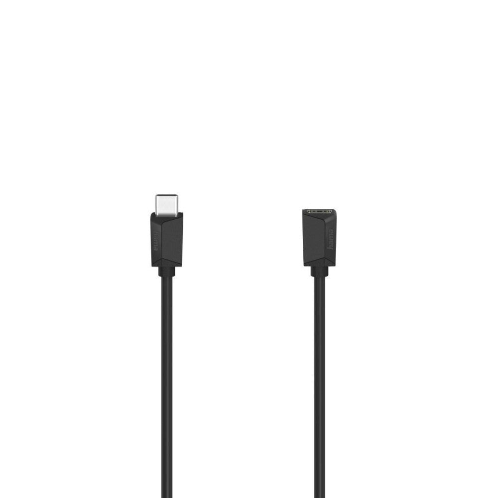 HAMA USB-C auf USB-C Kabel, Full-Featured, USB 3.2 Gen1, 5 Gbit/s, 0,50 m, Schwarz