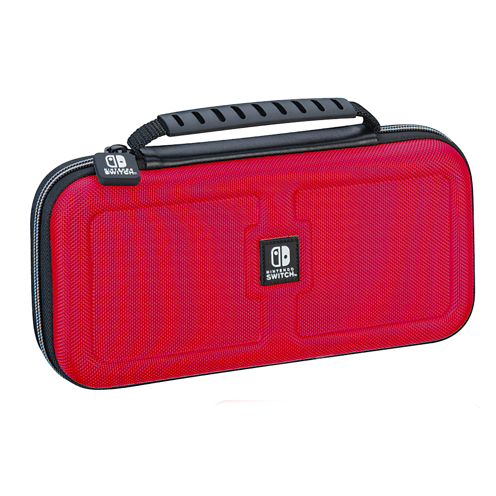 BIGBEN Switch Travel Case NNS30 - Schutzhülle in Rot für Nintendo Switch, Switch Lite, Switch OLED mit Ständer und Spielefach