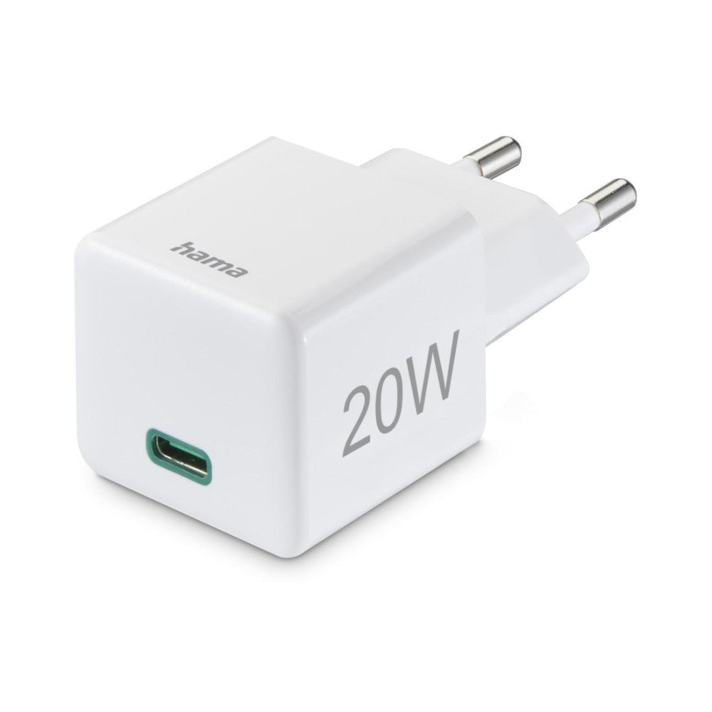 Schnellladegerät, USB-C, PD/Qualcomm®, Mini-Ladegerät, 20 W, Weiß (00201650)