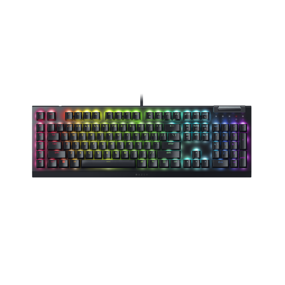 Razer BlackWidow V4 X Mechanische Gaming-Tastatur Razer Green Switches Chroma RGB QWERTZ DE-Layout Schwarz