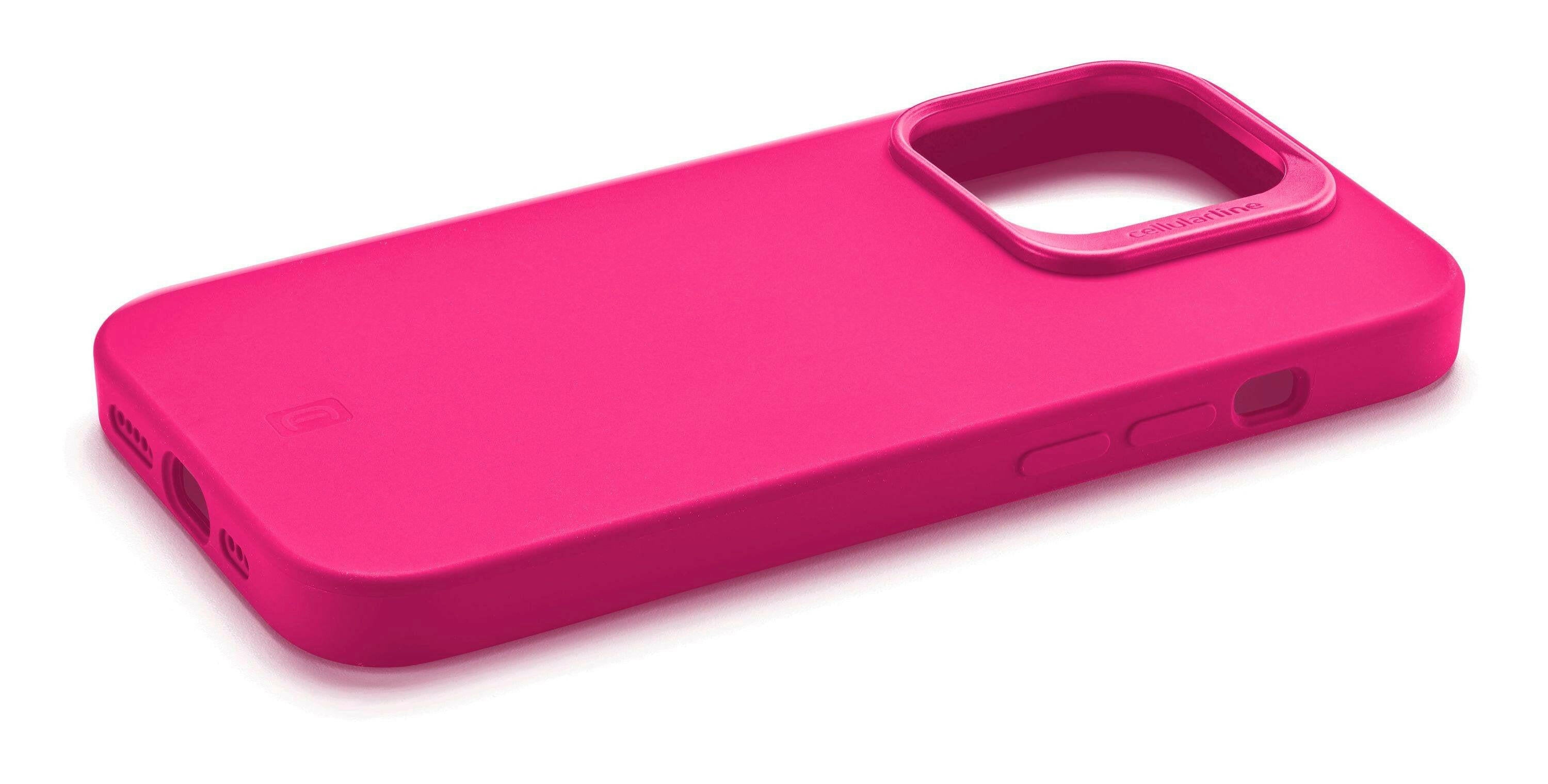 CellularLine iPhone 15 Pro Max Silikon-Hülle Pink.
