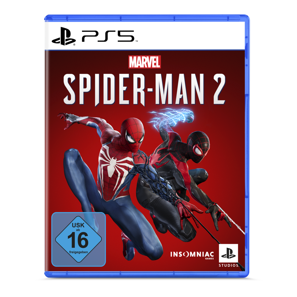 Marvel's Spider-Man 2 PS5-Spiel mit adaptiven Triggern und haptischem Feedback