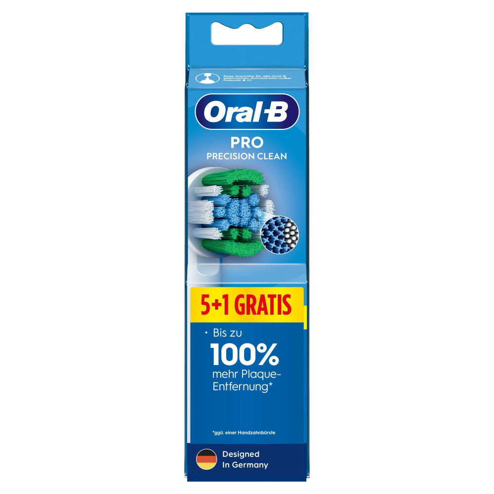 Oral-B Pro Precision Clean Aufsteckbürsten - Entfernt bis zu 100% mehr Plaque - 5 + 1 Gratis