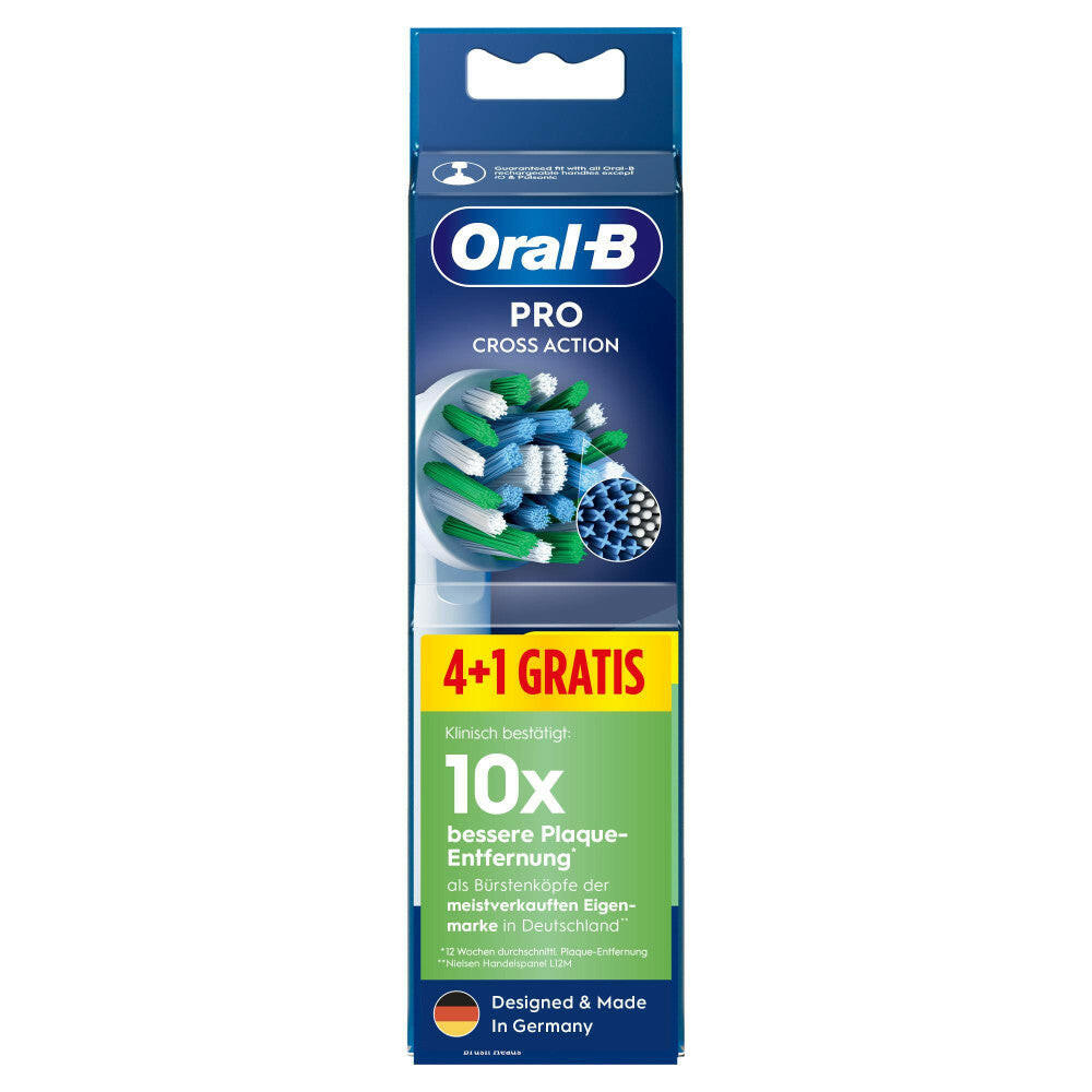 Oral-B Pro CrossAction Aufsteckbürsten 4+1 - effektive.