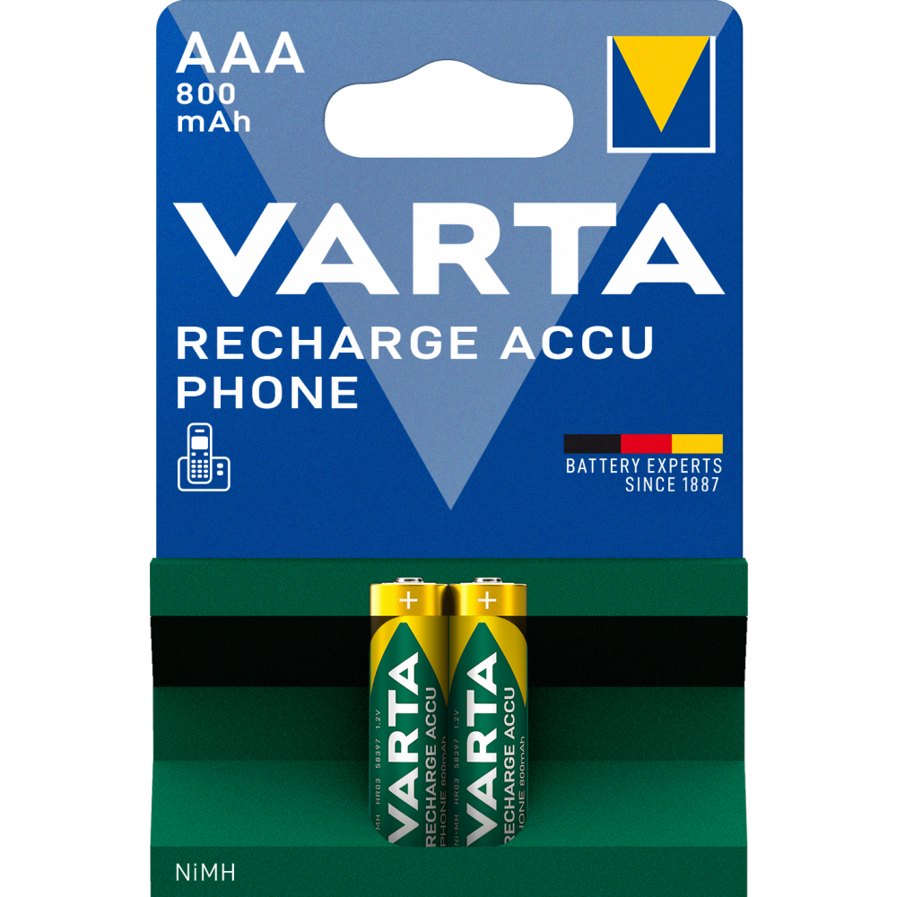 RECHARGE ACCU Phone AAA, 2er Blister Akku