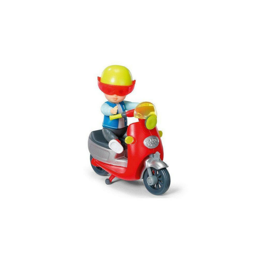 BABY born Minis Simon Spielset mit Scooter & Helm, 7 cm.