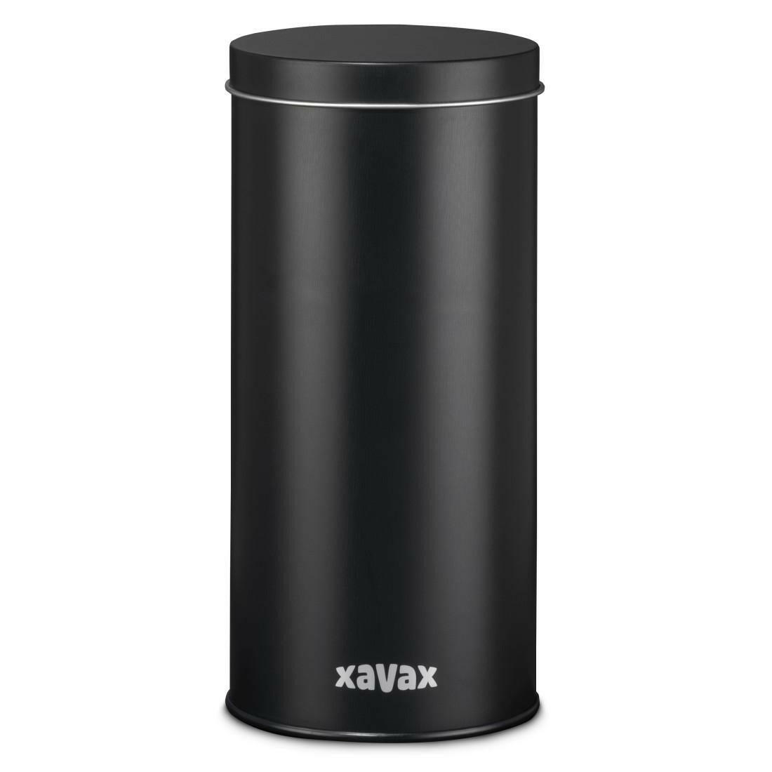 Xavax Kaffeepad-Dose | Metall | Schwarz | Für 20 Senseo-Pads.