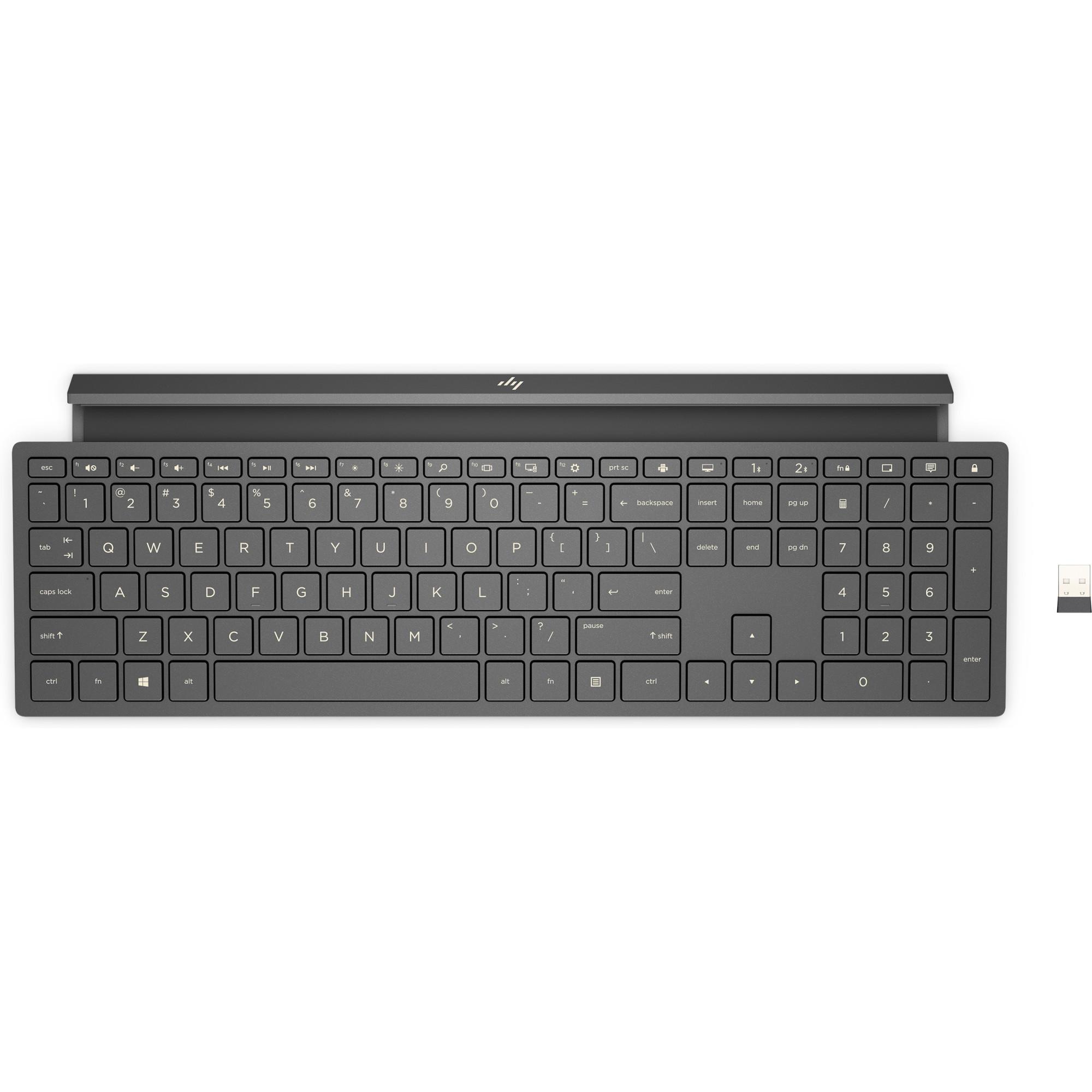 HP Dual Mode Keyboard 1000 Tastatur USB/Bluetooth, Schwarz