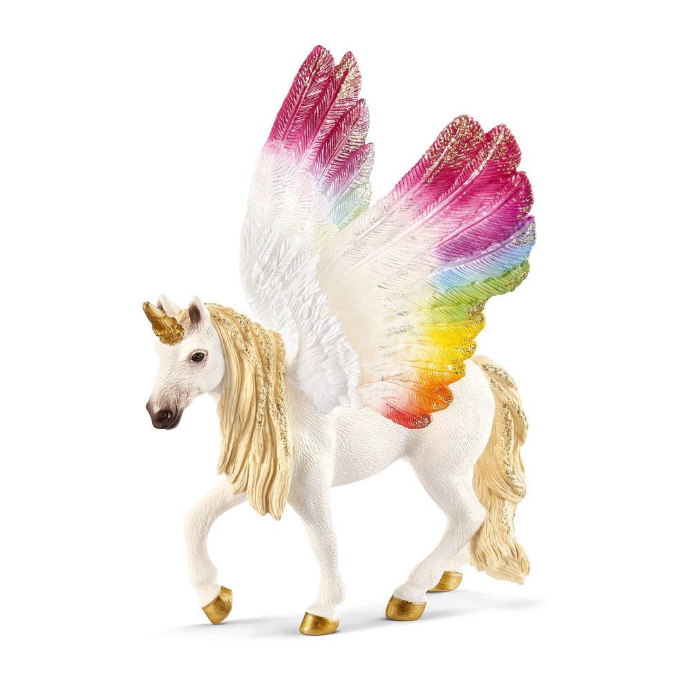 Schleich Geflügeltes Regenbogeneinhorn Spielzeugfigur für Kinder ab 5 Jahren