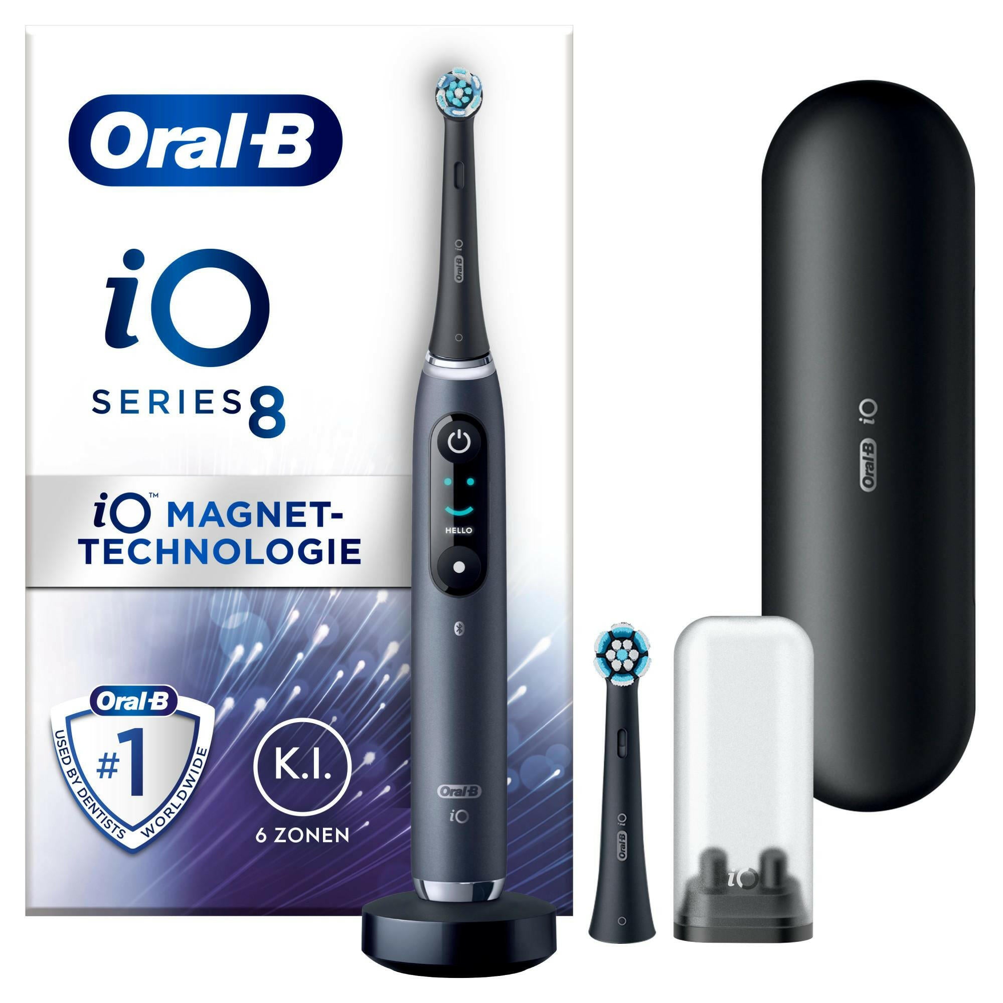 Oral-B iO Series 8 Zahnbürste mit Farbdisplay & 6 Modi.