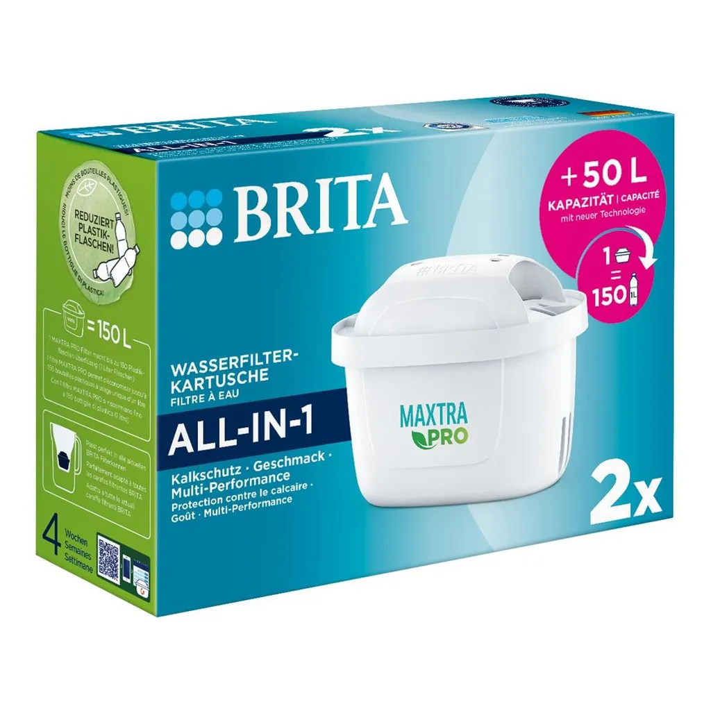 BRITA MAXTRA PRO Wasserfilterkartuschen All-in-1 2er Pack