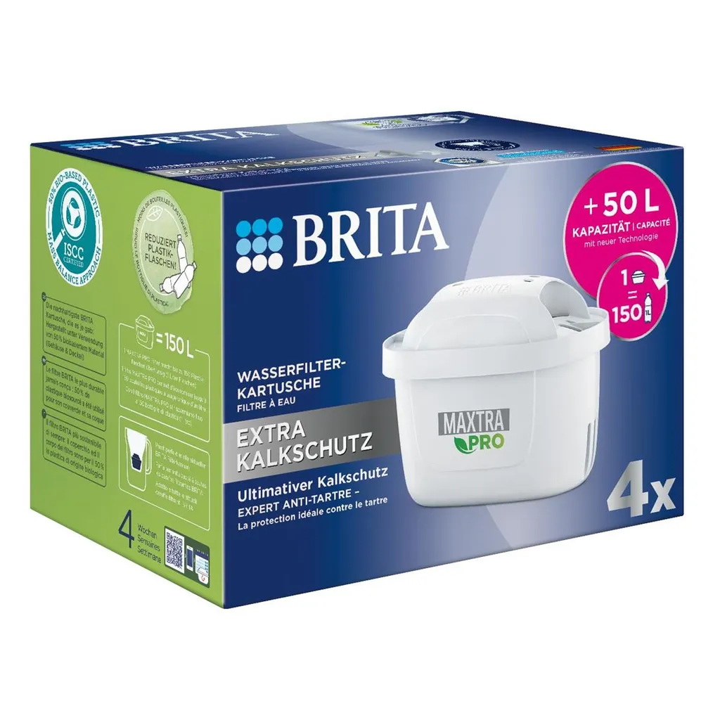 BRITA MAXTRA PRO Extra Kalkschutz Wasserfilter-Kartusche 4er