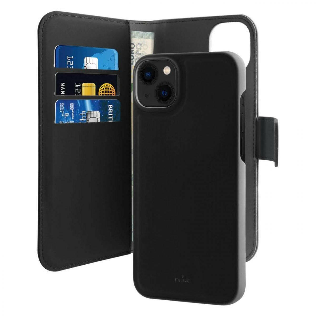 SBS Wallet Detachable 2in1 Case iPhone 14 Schwarz.