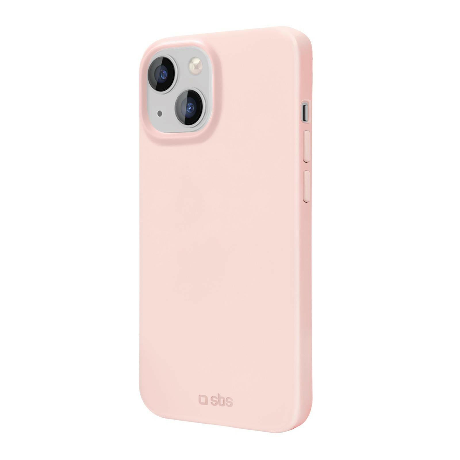 SBS Instinct Hülle für iPhone 15 - Rosa TPU & Mikrofaser.