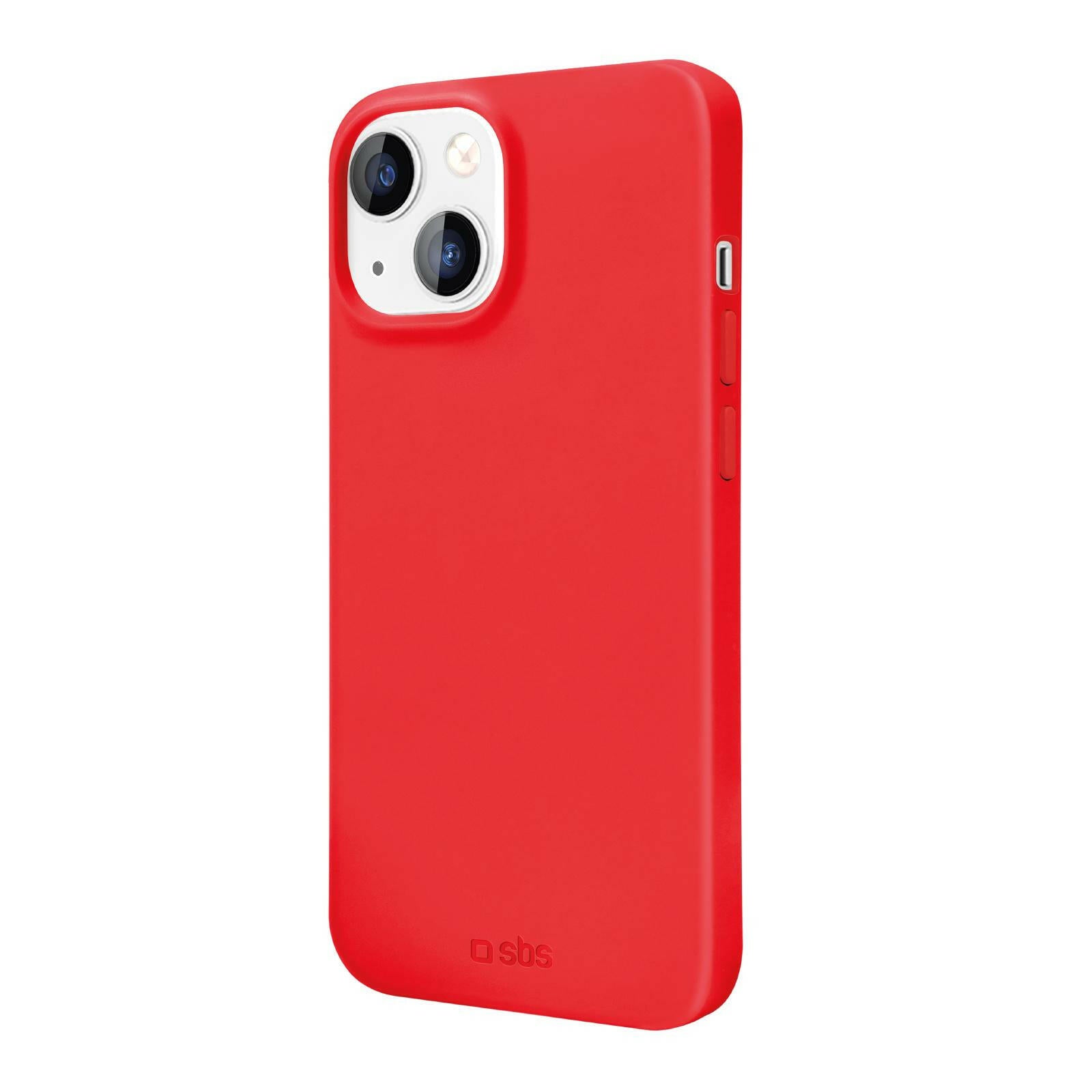 SBS Instinct Hülle für iPhone 15 Rot – TPU, Mikrofaser.