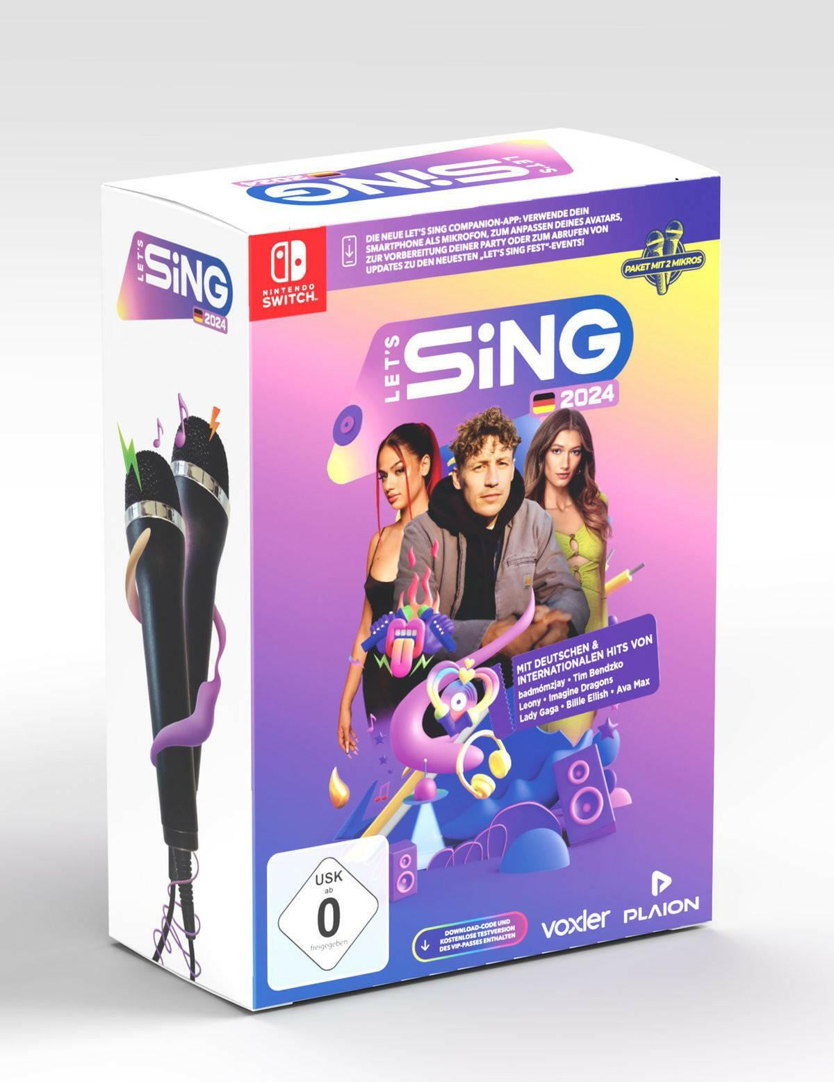 Let's Sing 2024 – Nintendo Switch + 2 Mikrofone.