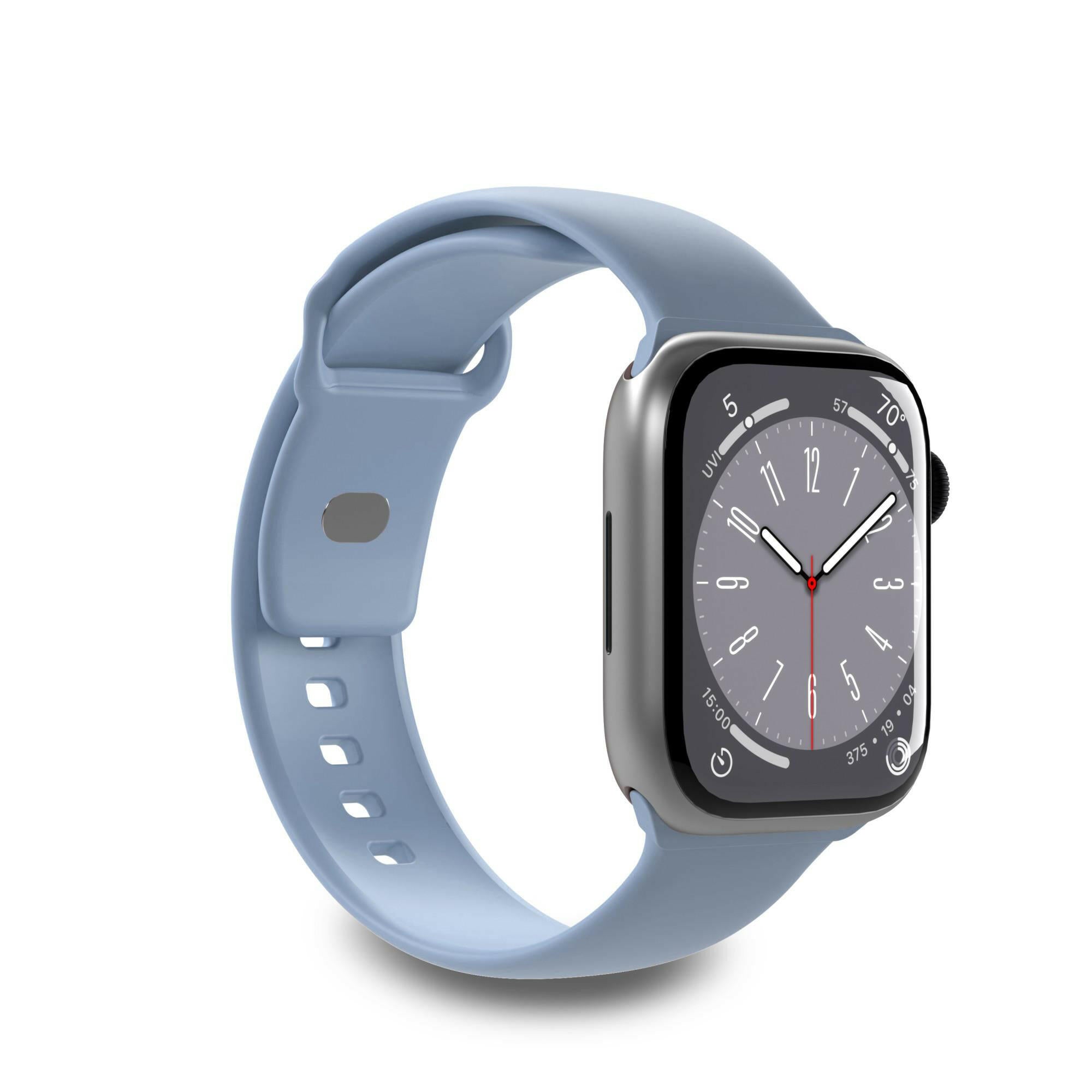 SBS Silikon Armband für Apple Watch 38/40/41 mm Hellblau.