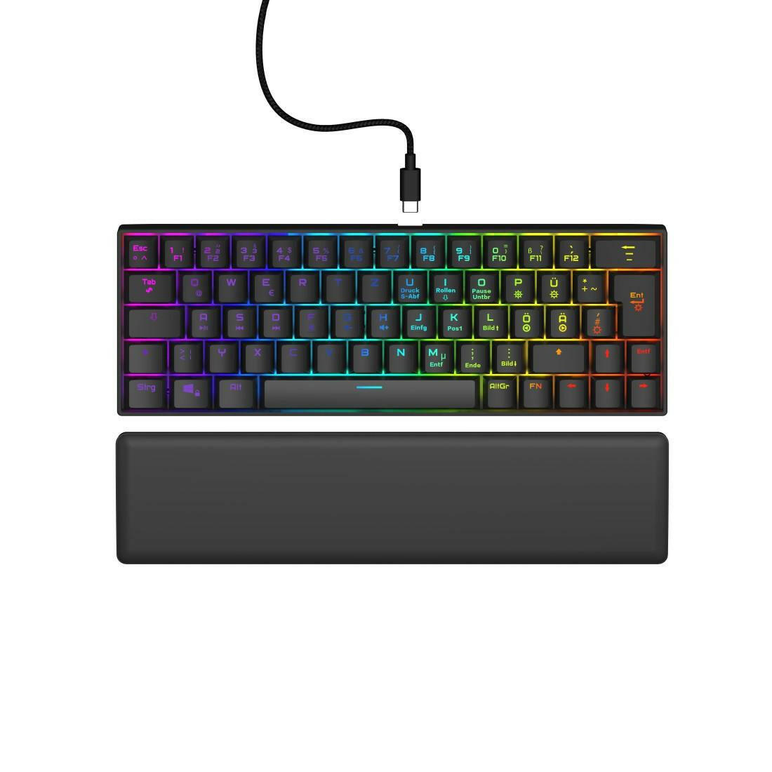 uRage Exodus 760 Mini Keyboard, Red.