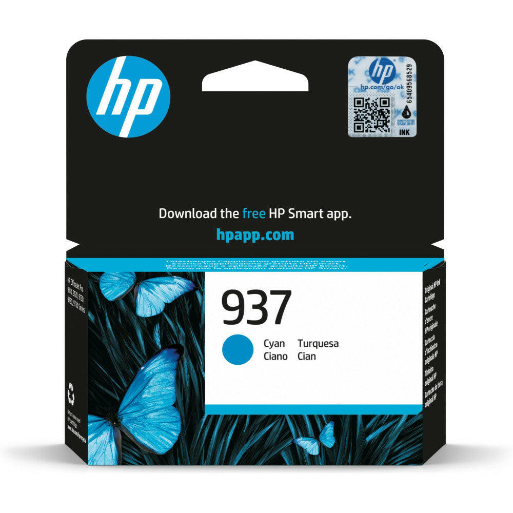 HP 937 Cyan Original Druckerpatrone für OfficeJet Pro – Hohe