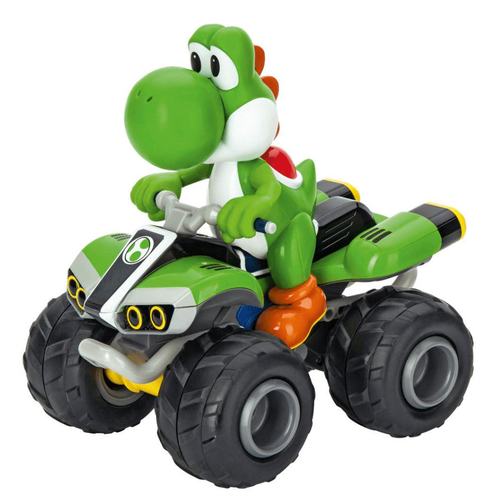 Carrera RC Mario Kart Yoshi Quad - Ferngesteuertes Quad für Kinder und Erwachsene - LiFePo4 Akku - Luftreifen - 2,4 GHz