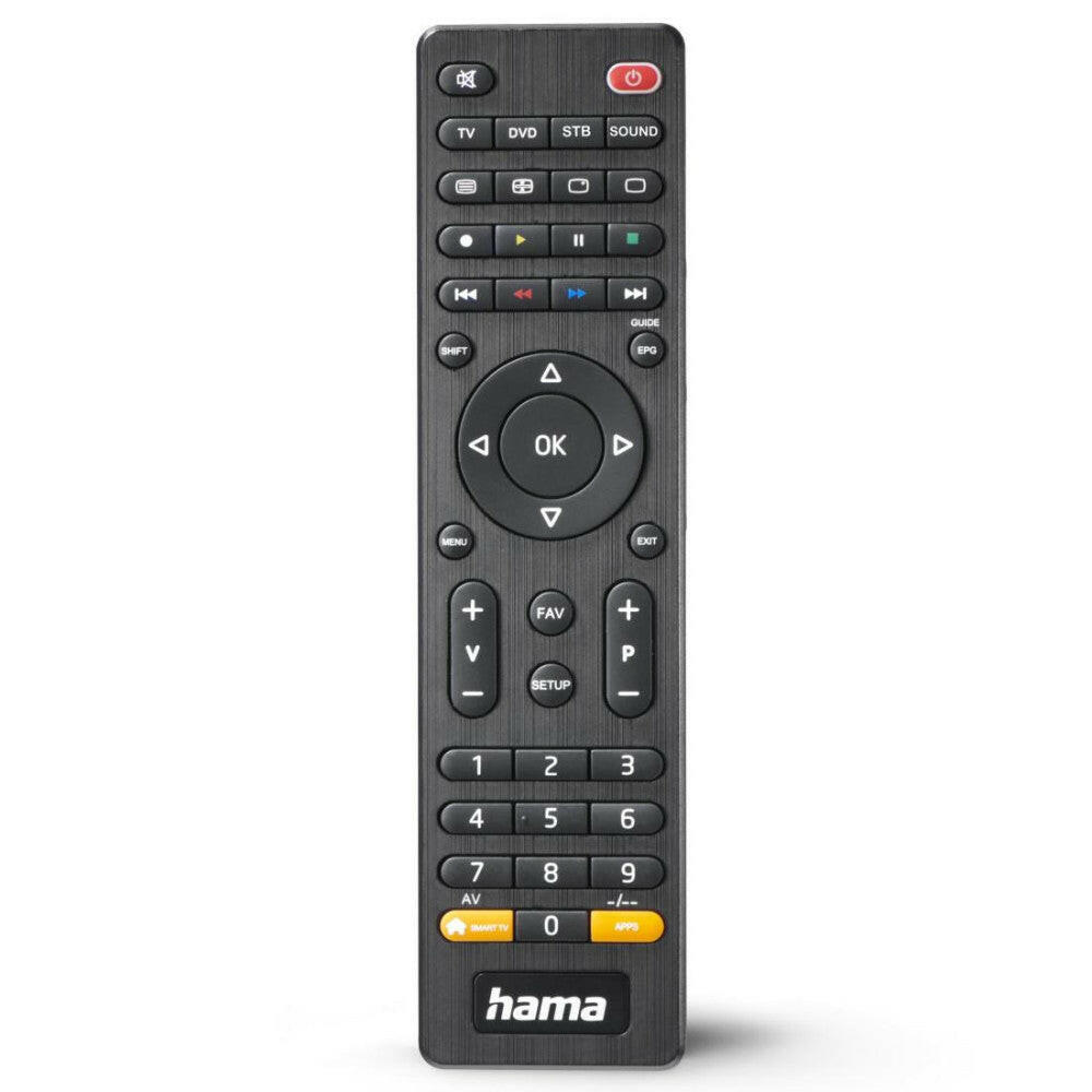 Hama Universalfernbedienung schwarz für 4 Geräte Infrarot.