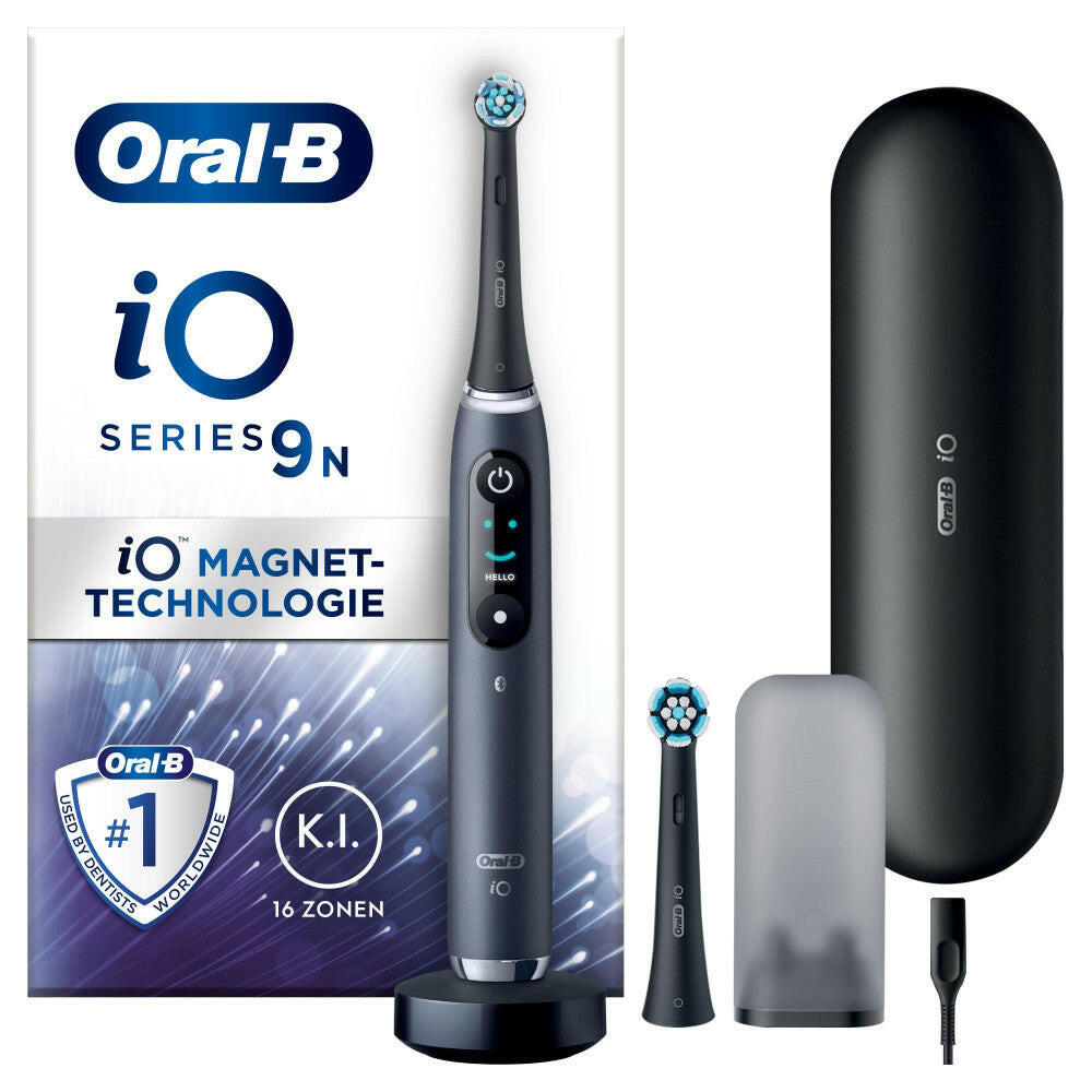 Oral-B iO Series 9N Zahnbürste mit 7 Putzmodi, Schwarz.