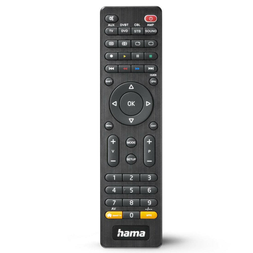 Hama Universalfernbedienung, 8 Geräte, Infrarot, 10m.