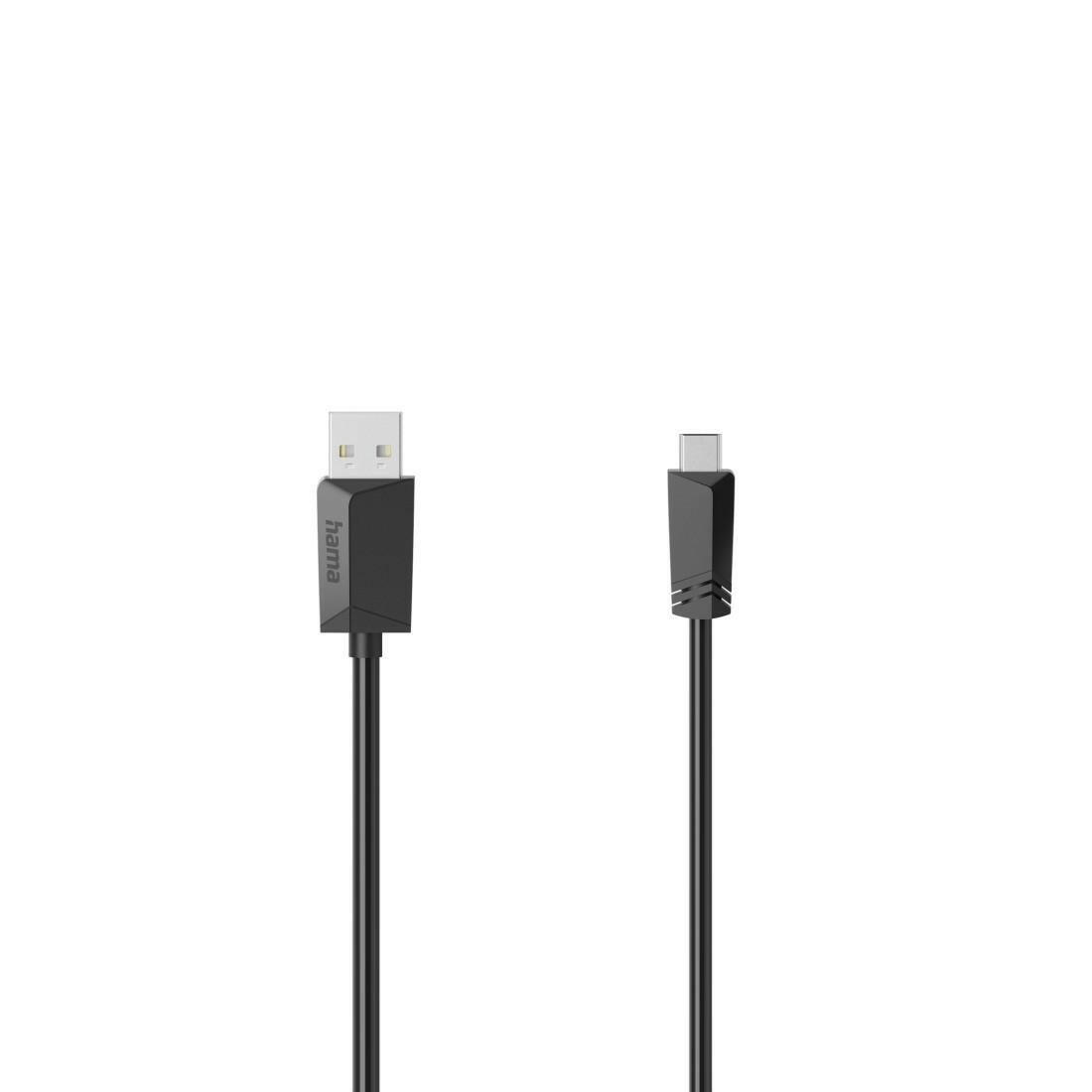 HAMA Mini-USB-Kabel 1,50 m, USB 2.0, 480 Mbit/s, knickfest.