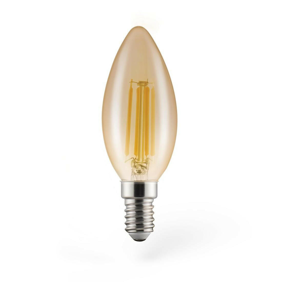 Xavax LED-Filament E14 320lm 4W Vintage-Kerze dimmbar.
