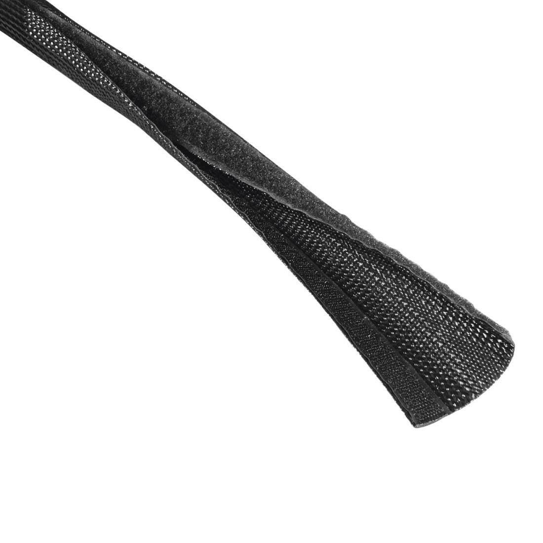 Hama Kabelbinder Flexibler Gewebe-Kabelschlauch Schwarz 1.8m.