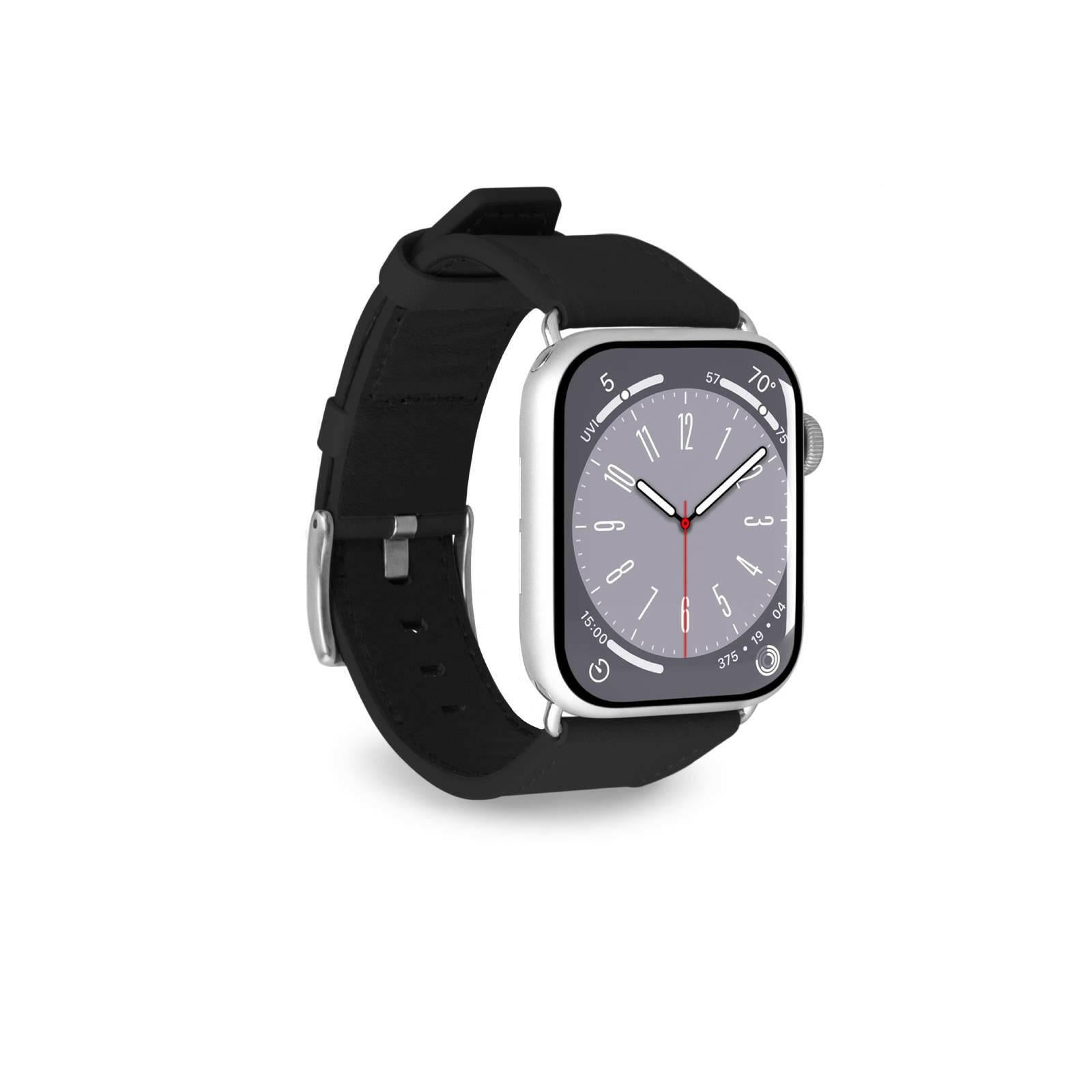 SBS E-Classic Armband für Apple Watch 38/40/41mm schwarz.