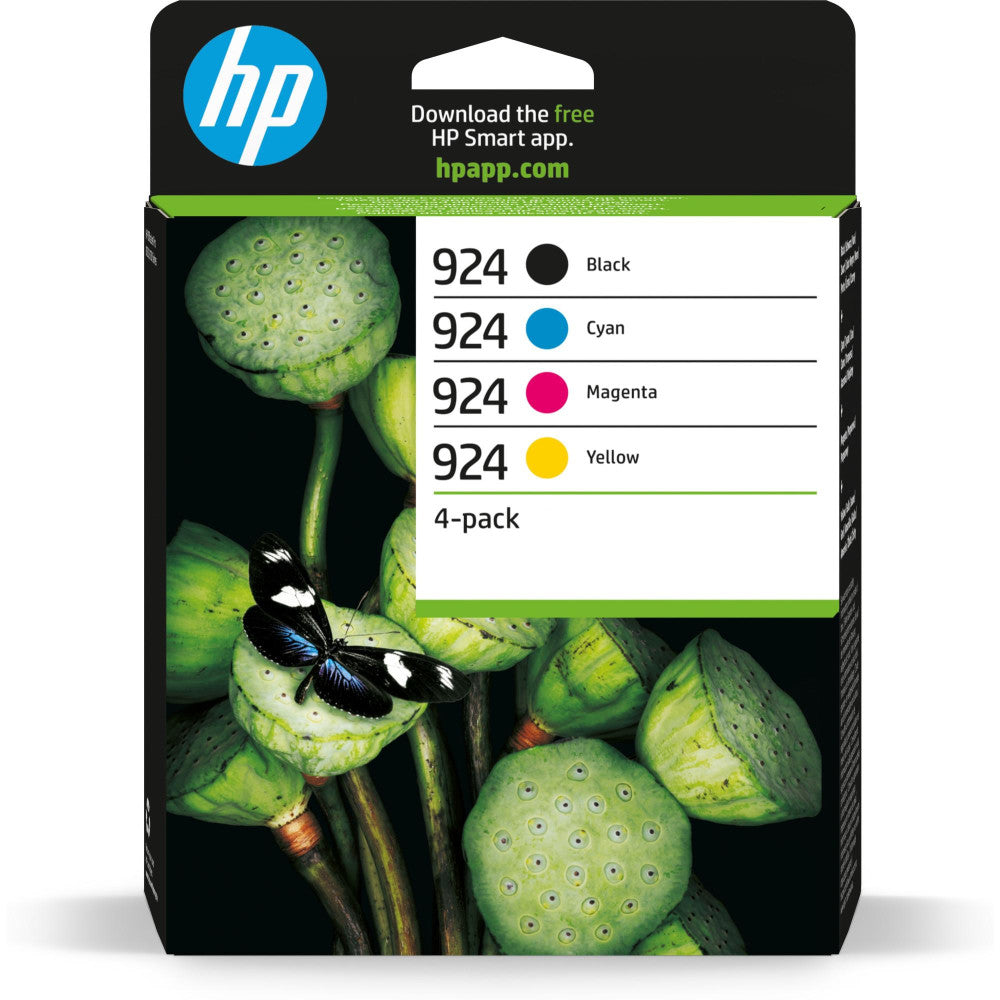 HP 924 Multipack Original Druckerpatrone Schwarz Cyan Magenta Gelb für HP OfficeJet Pro 8124e 8122e 8132e 8135e 8134e 8125e All-in-One-Drucker