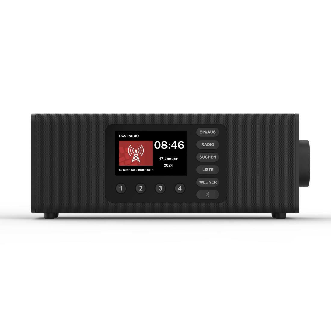 Hama DR2002BT DAB+ Radio mit Wecker, Bluetooth, großes.