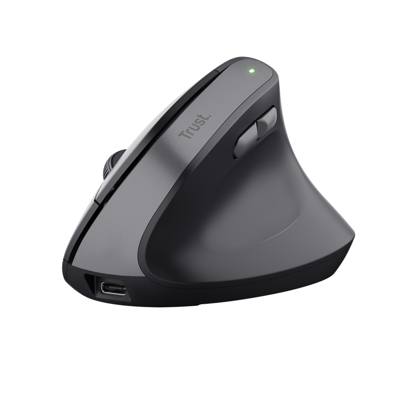Trust Bayo II Optico kabellose ergonomische Maus, Schwarz
