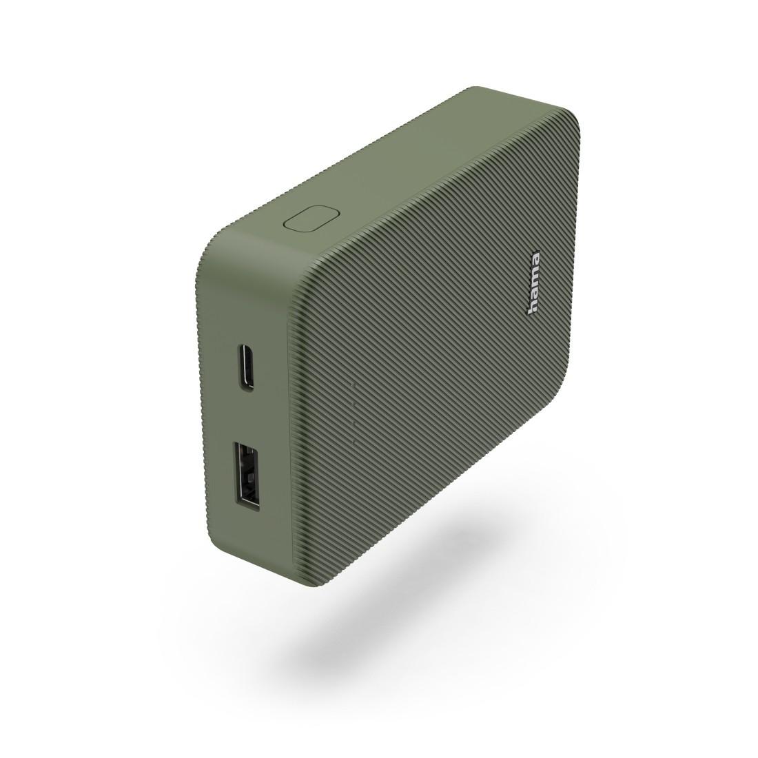 Hama Powerbank Colour 10 10000mAh - Grün - USB-C, USB-A