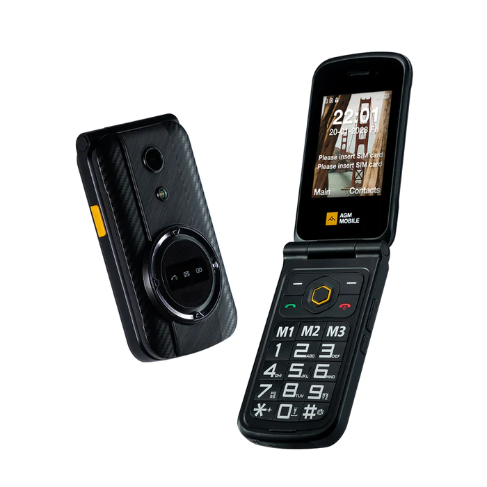 AGM M8 FLIP Klapphandy, wasserfest, SOS, Dual-SIM, 104 dB.