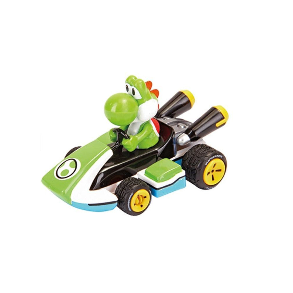 Carrera Mario Kart 8 Yoshi Modellauto 1:43 Pull-Back Rennfahrer Green White Dino