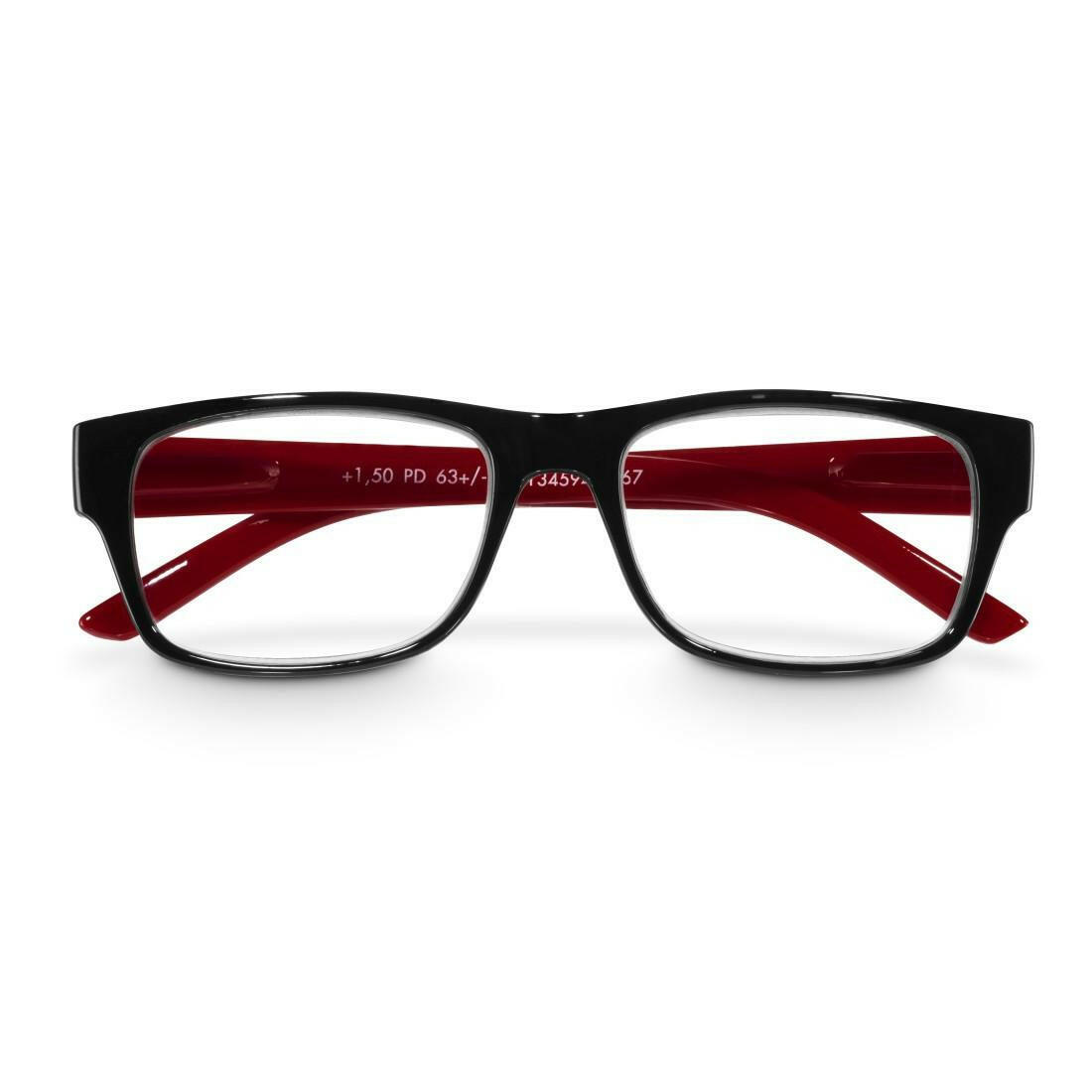 Hama Lesebrille recycelter Kunststoff +2,5 Schwarz/Rot