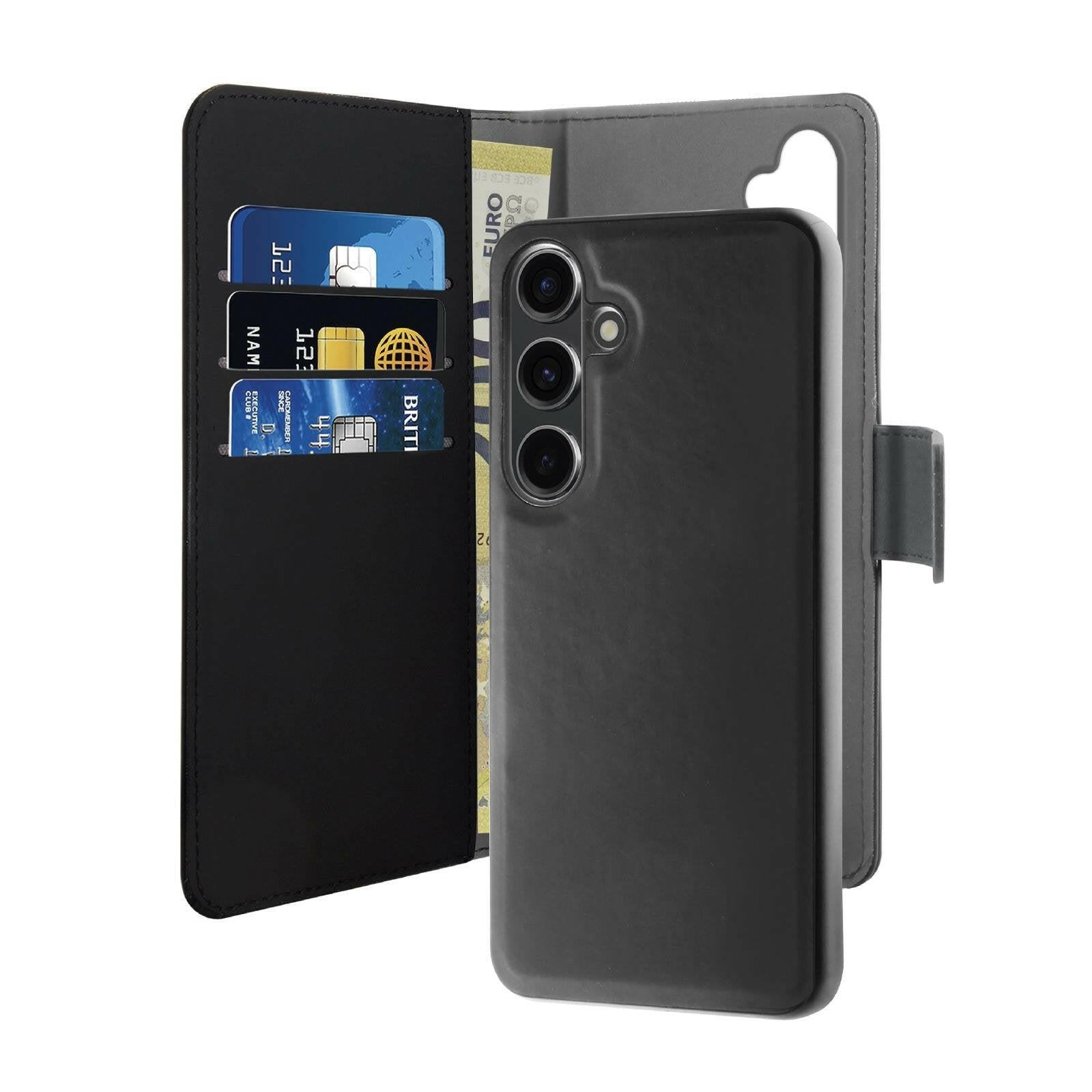 SBS Handyhülle Schwarz für Samsung S24 – Geldbörse.